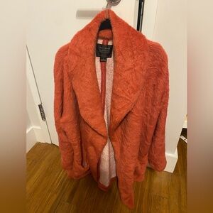 Fluffy pink Anthropologie jacket, in great condition